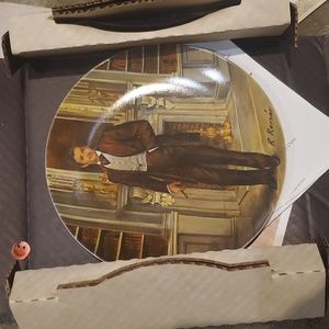 Gone with the Wind Rhett plate numbered w certificate in excellent condition.